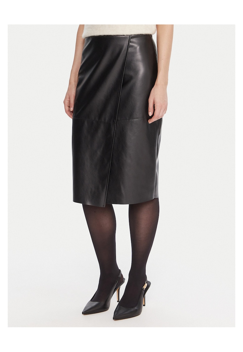 Fusta dama - din piele ecologica - neagra