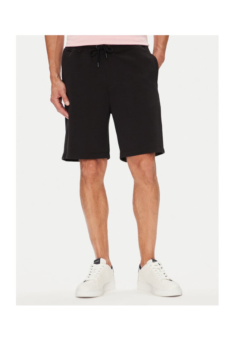 Pantaloni scurti sport barbati negru - 100% bumbac -