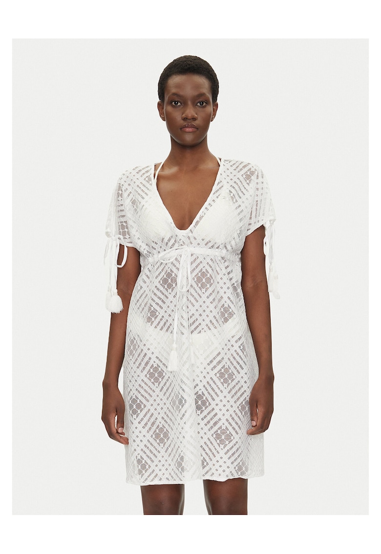 Rochie de plaja alba - fabricatie usoaradwqfwqd - Alb