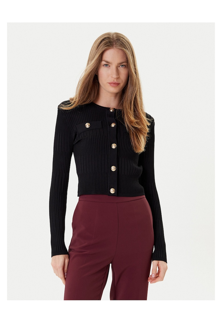 Cardigan dama negru - pulover elegant -