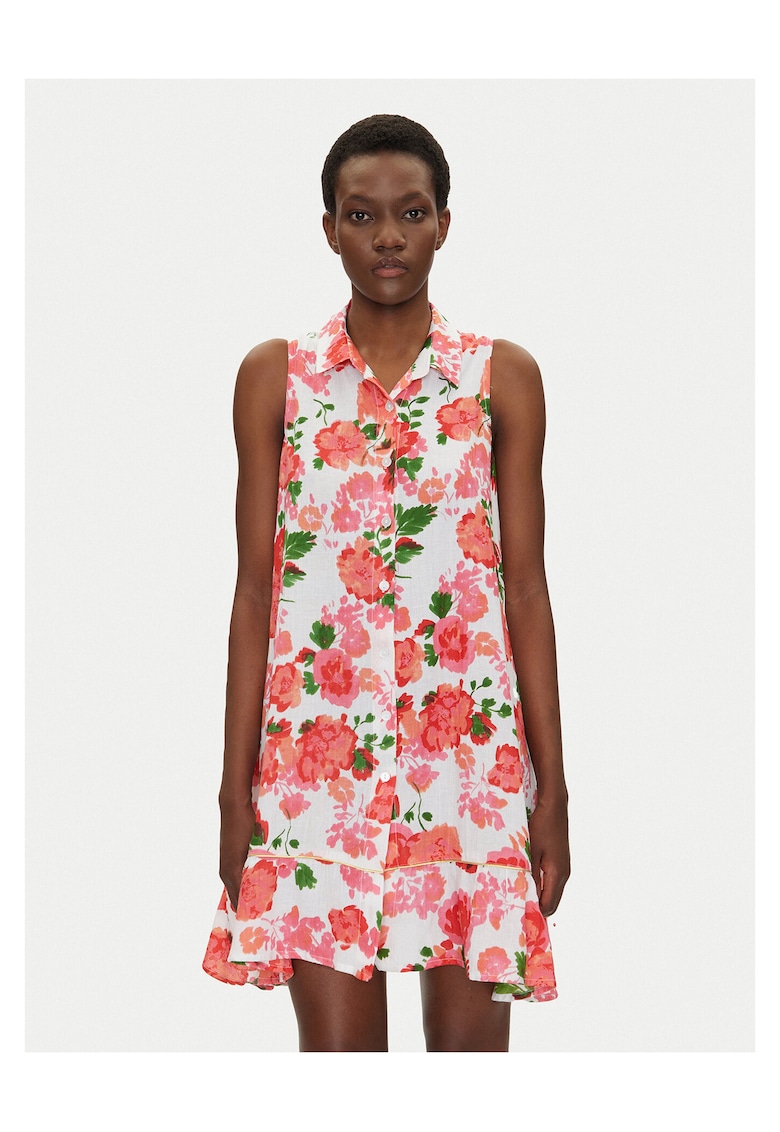 Rochie Camasa alb - rosu - 2 culori