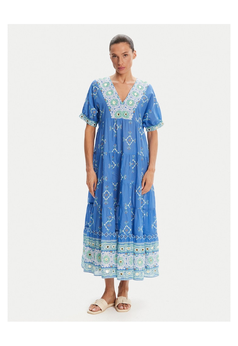 Rochie de vara dama albastru - fabricatie usoara