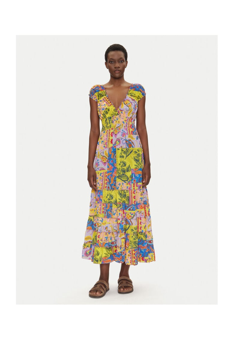 Rochie de vara dama multicolora - fabricat din materiale usoare