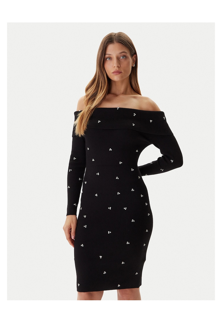 Rochie tricotata de dama W5BK64 Z2YJ2 - negru