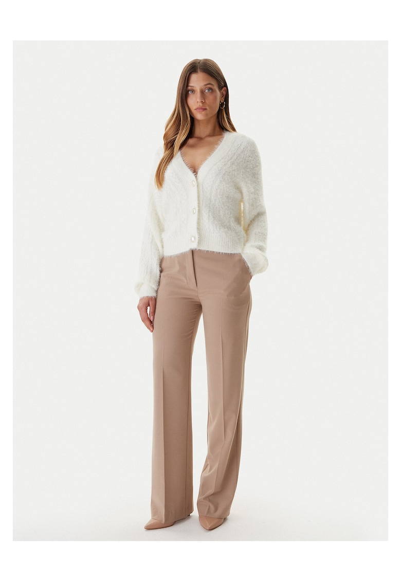 Cardigan dama - ecru - 71% poliamida - 29% acril -