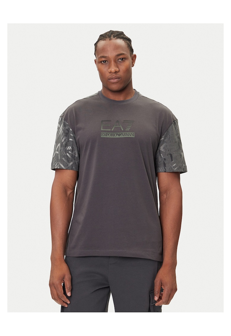 Tricou barbat - gri - bumbac
