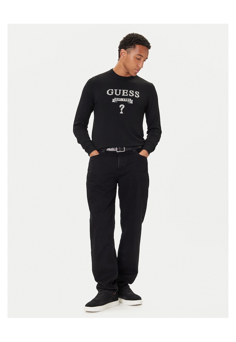 Blugi barbati relaxed fit - negru - bumbac