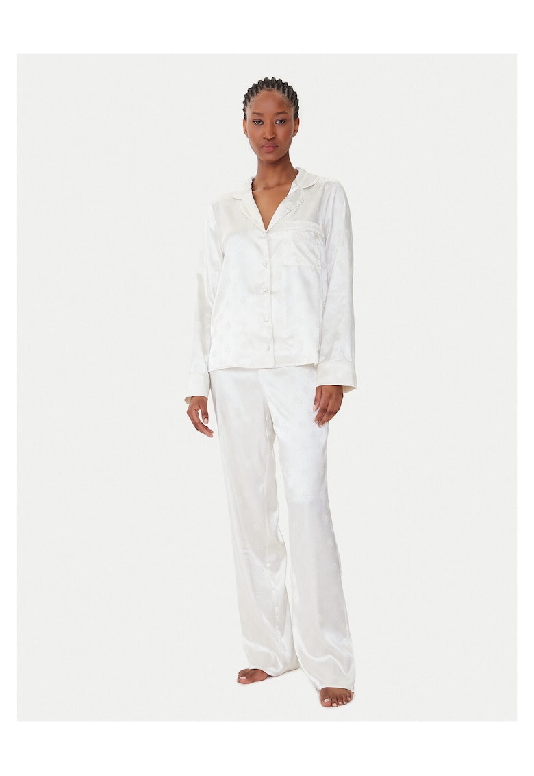 Pijamale dama ecru - 2 piese