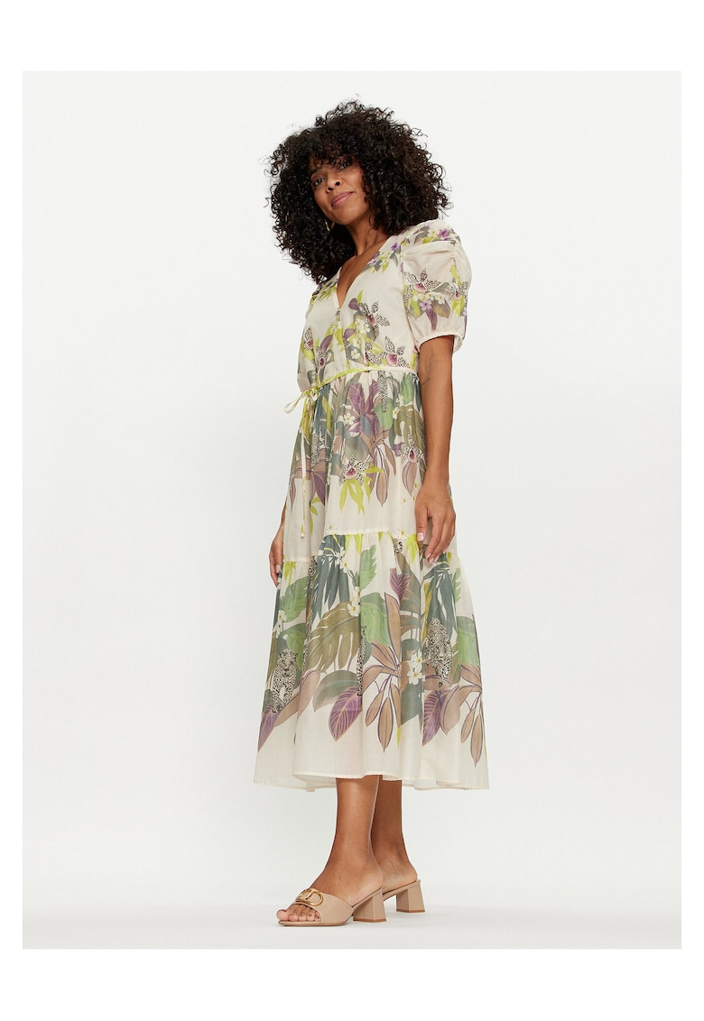 Rochie de vara dama verde/bej