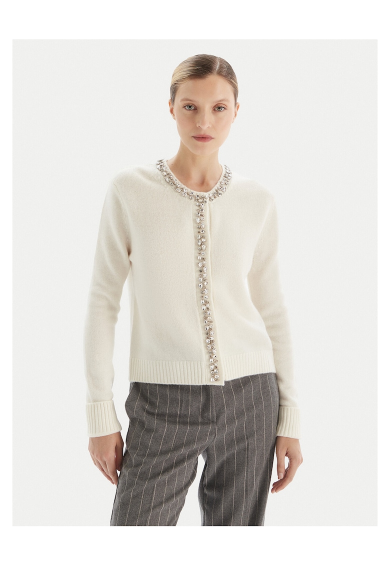 Cardigan dama ecru