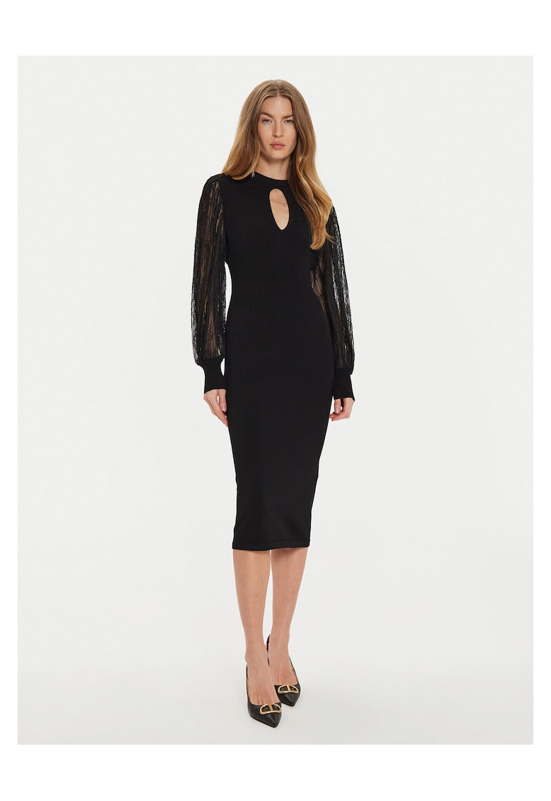 Rochie tricotata de dama negru -