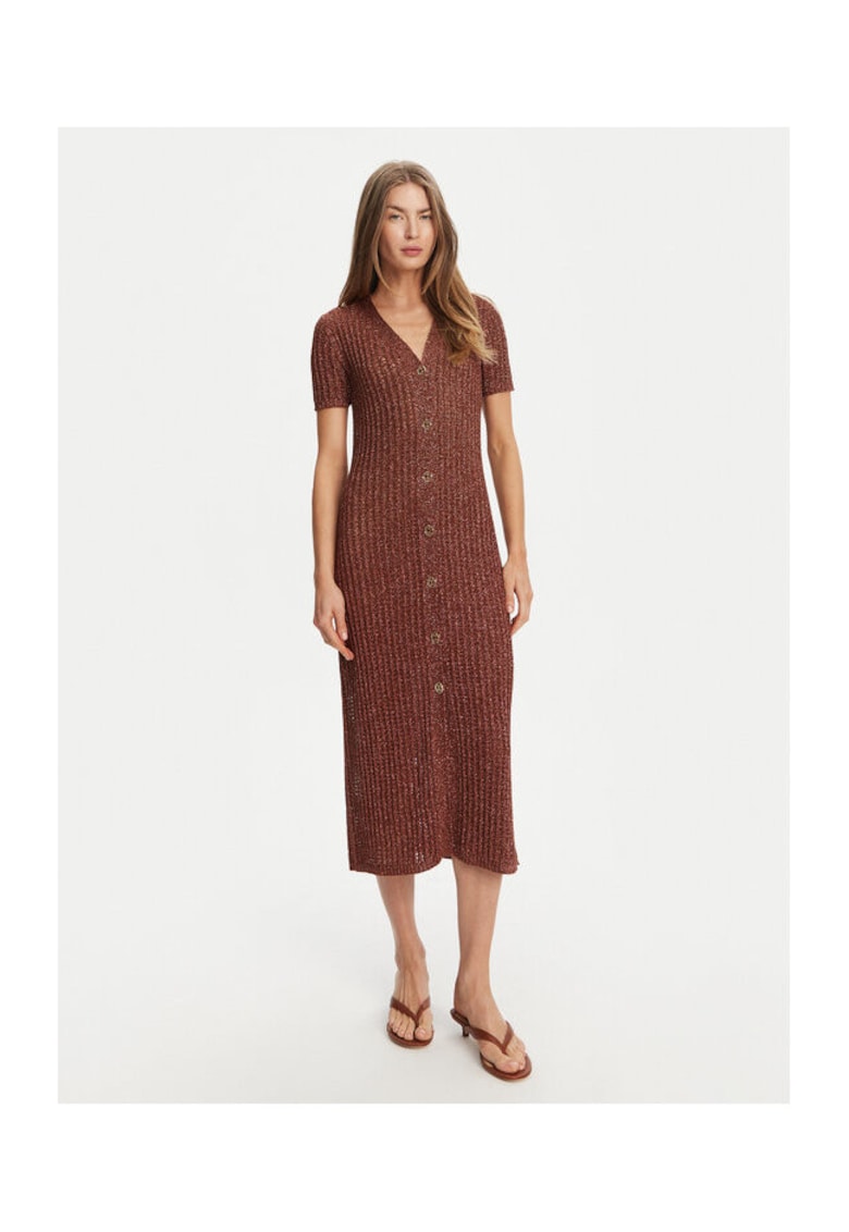 Rochie tricotata maro -
