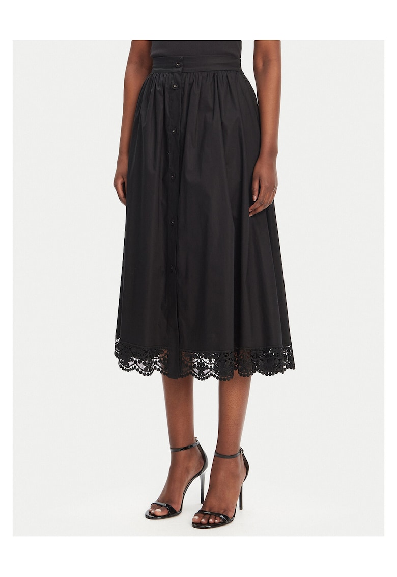 Fusta trapezoidala de dama negru -