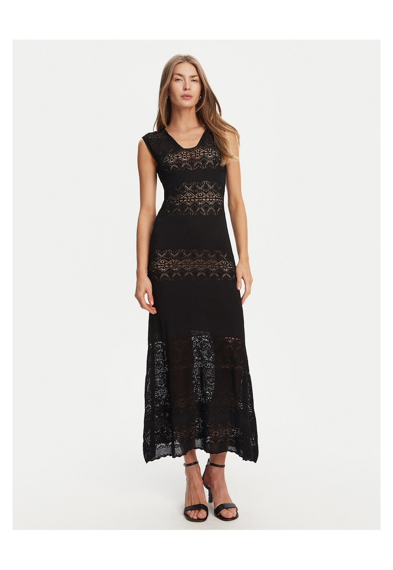 Rochie tricotata - de dama - negru
