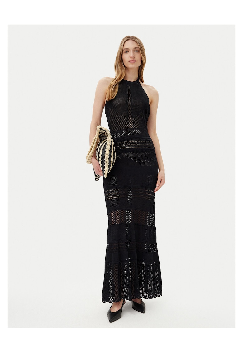 Rochie dama negru - tricotata