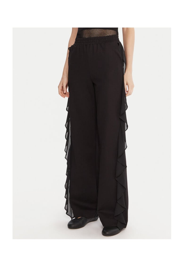 Pantaloni eleganti pentru dama negru - stofa