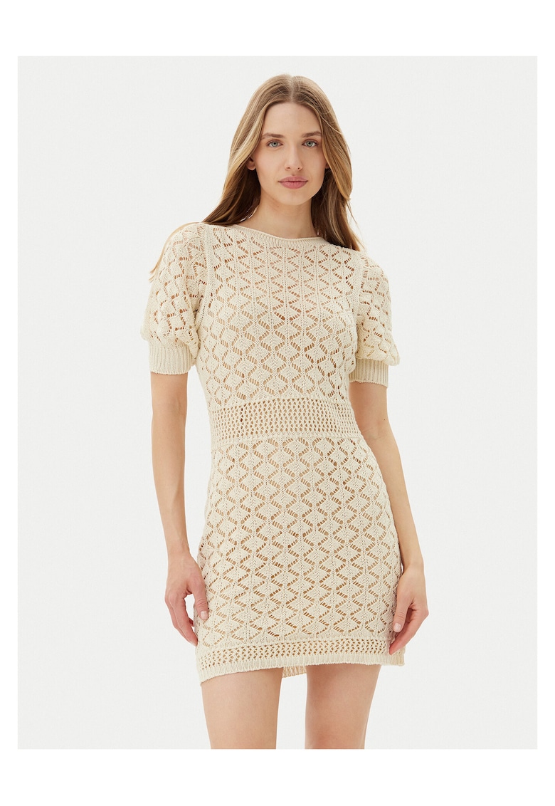 Rochie tricotata - bej - femei