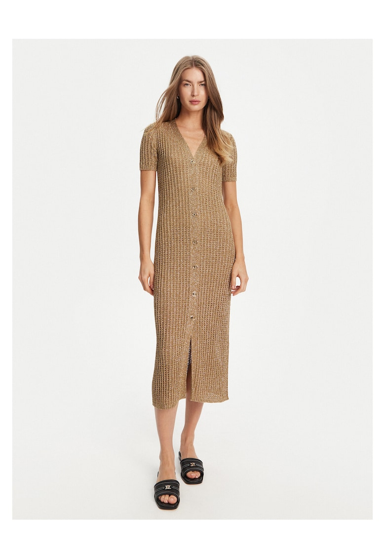 Rochie tricotata dama bej