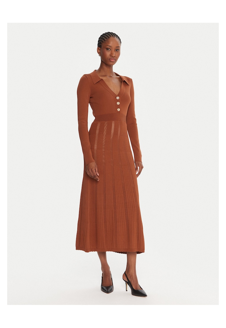 Rochie tricotata maro
