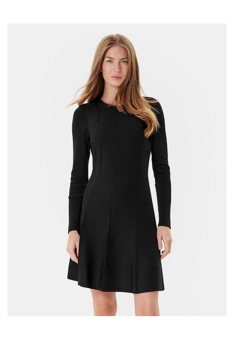 Rochie tricotata - neagra - pentru femei