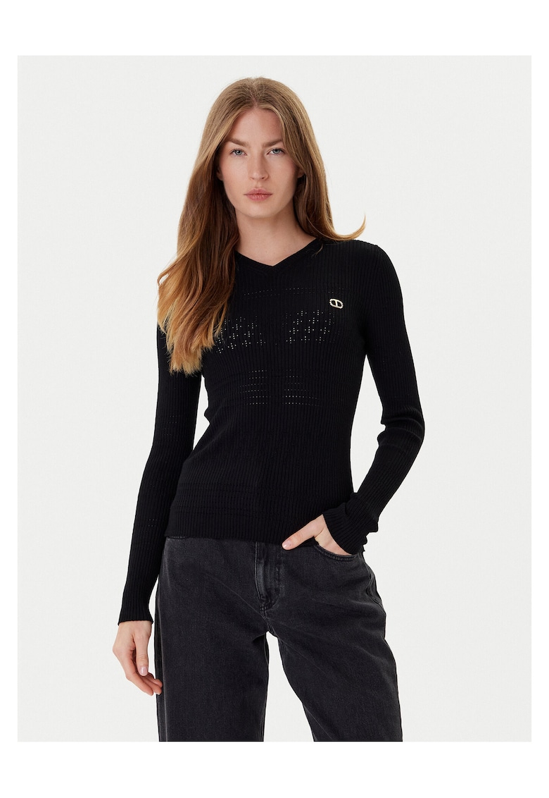 Pulover dama - negru - din material de calitate