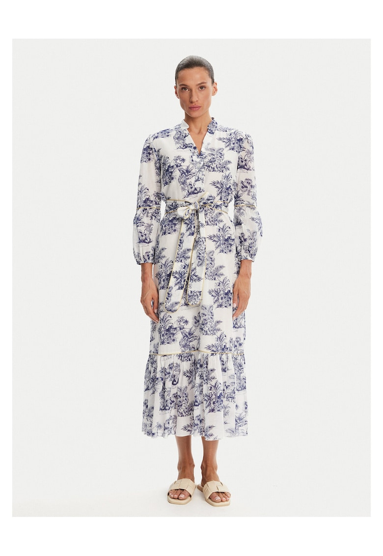 Iconique Rochie de vara dama alb - bleumarin - 2 culori -