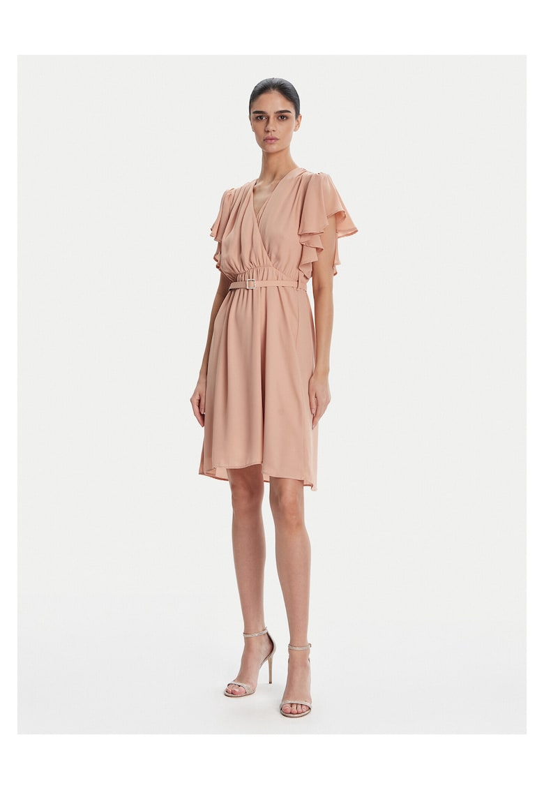 Rochie de cocktail dama bej -