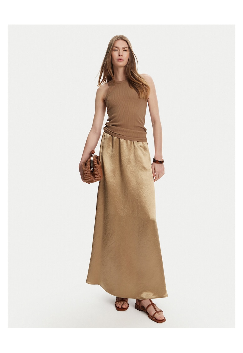 Fusta trapezoidala dama bej - fabrica de calitate