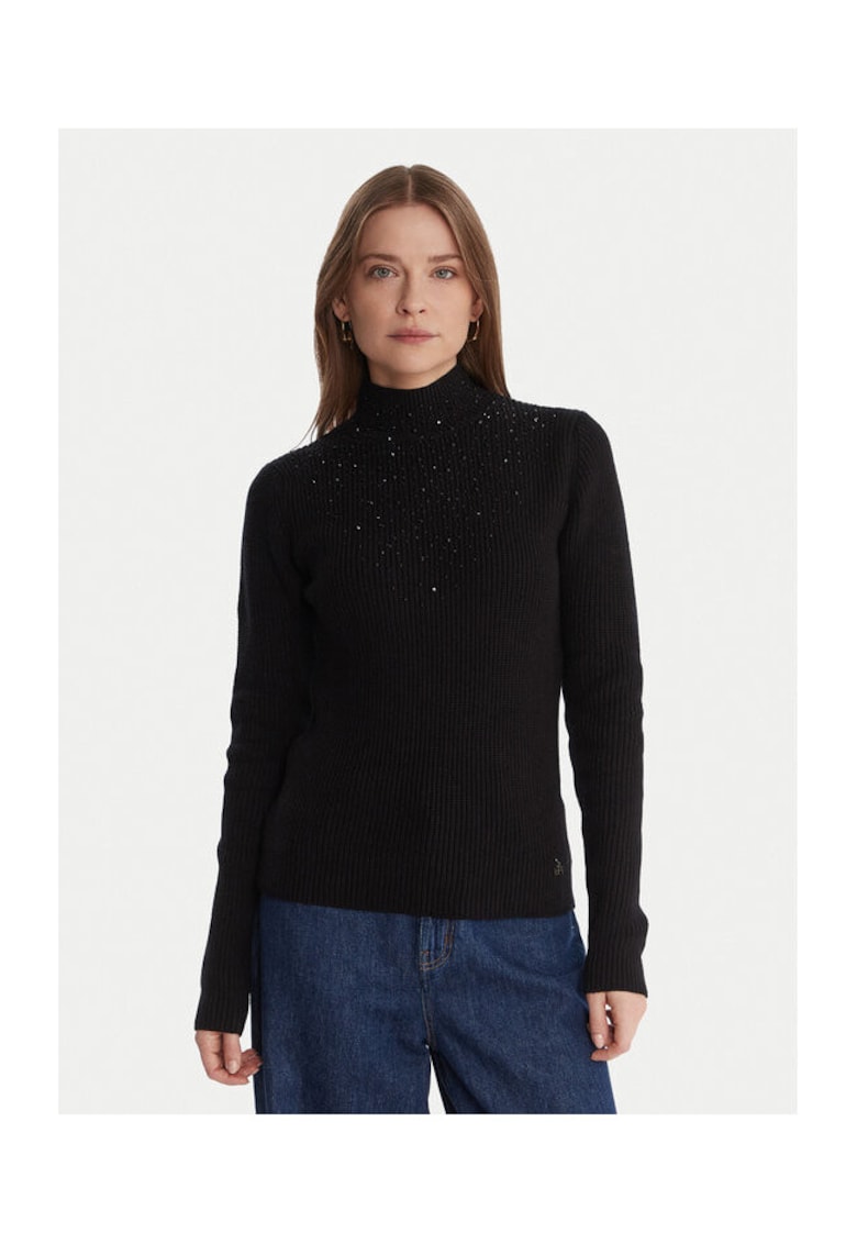 Pulover dama negru - bumbac