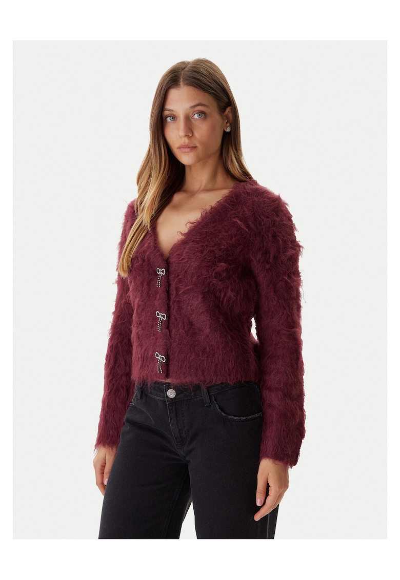 Cardigan dama bordo -