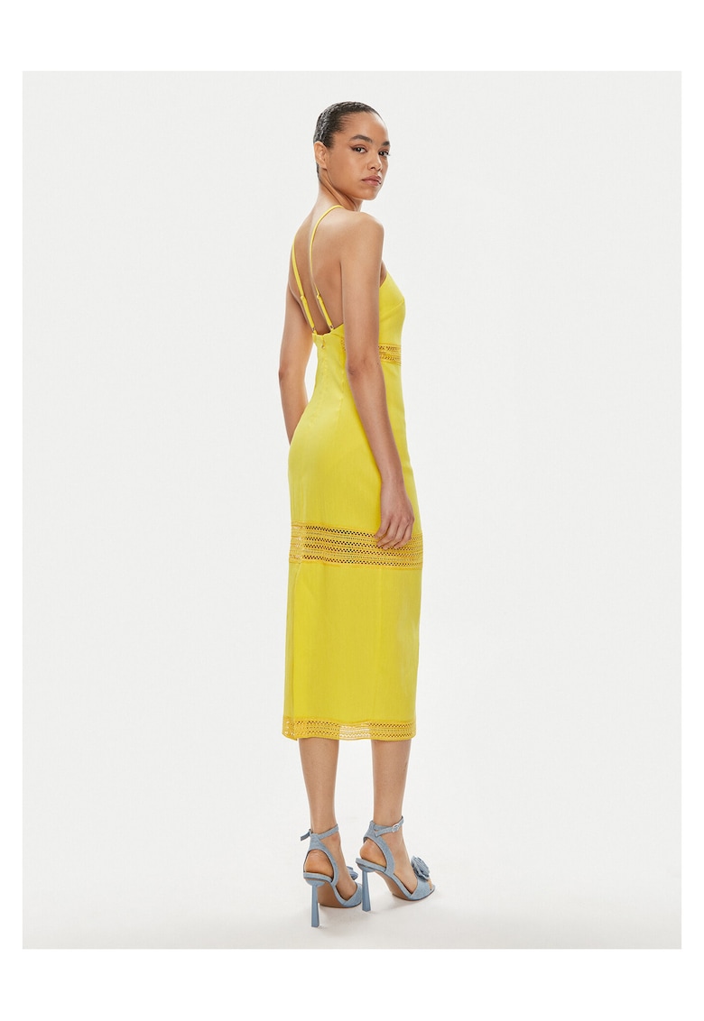 Rochie de vara - galben - 60% in - 40% poliamida -