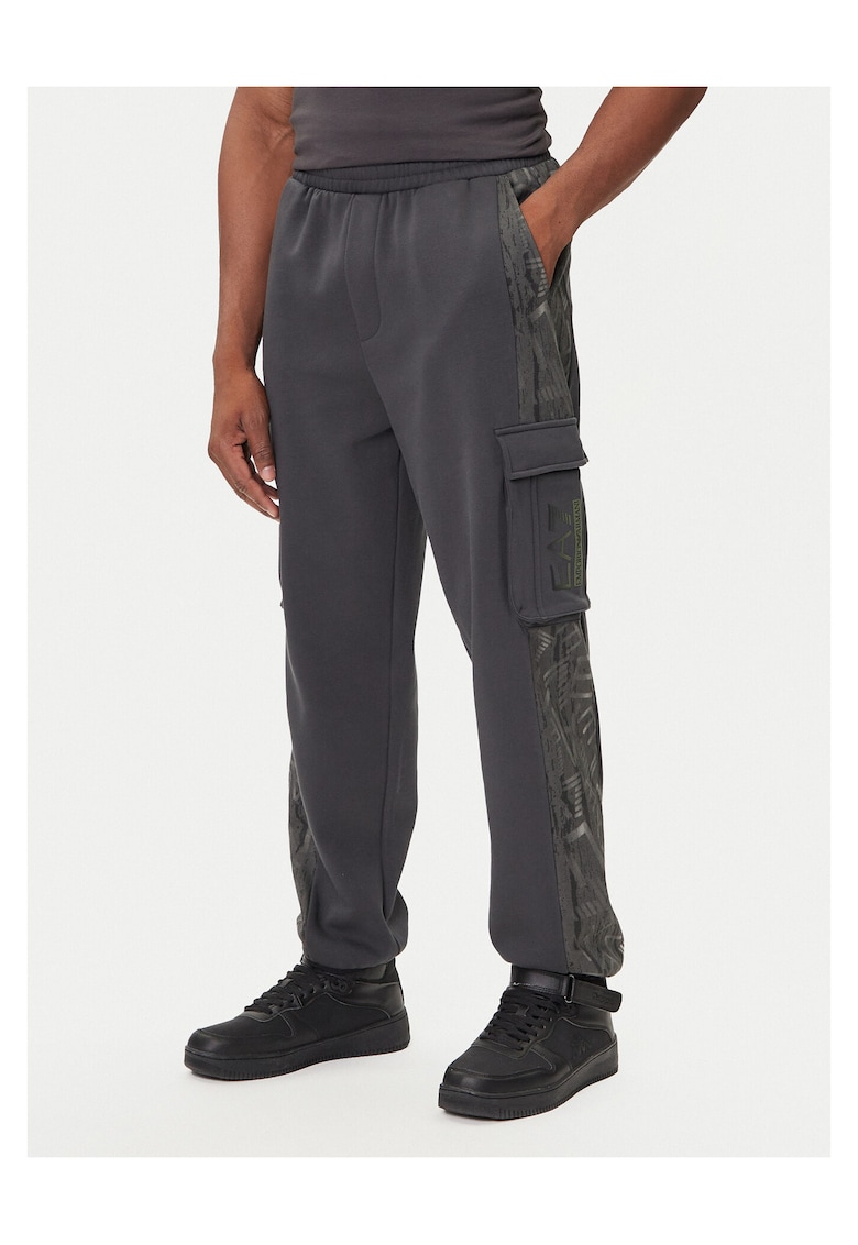 Pantaloni barbati gri - trening - bumbac -