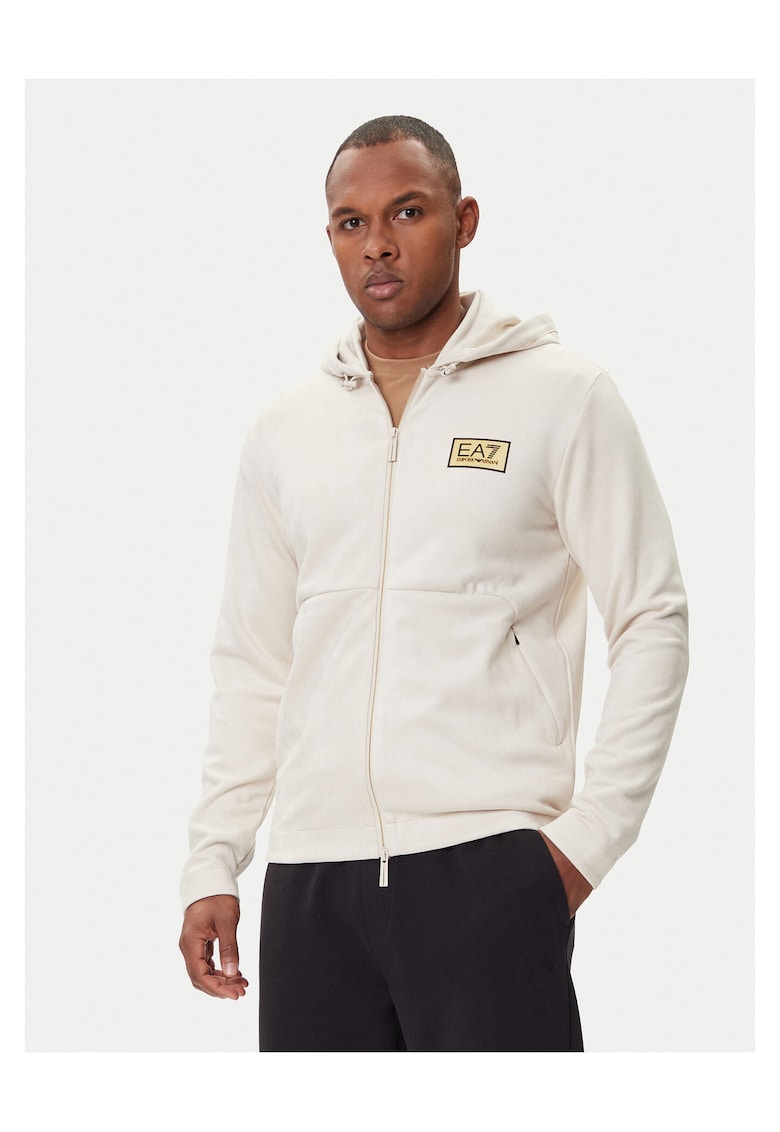 Hanorac barbati Emporio Armani - cu fermoar - bej