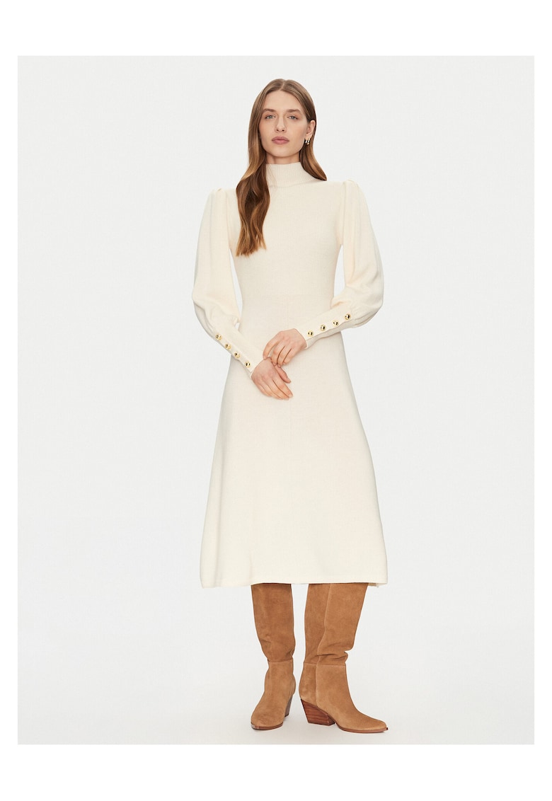 Rochie tricotata de dama ecru
