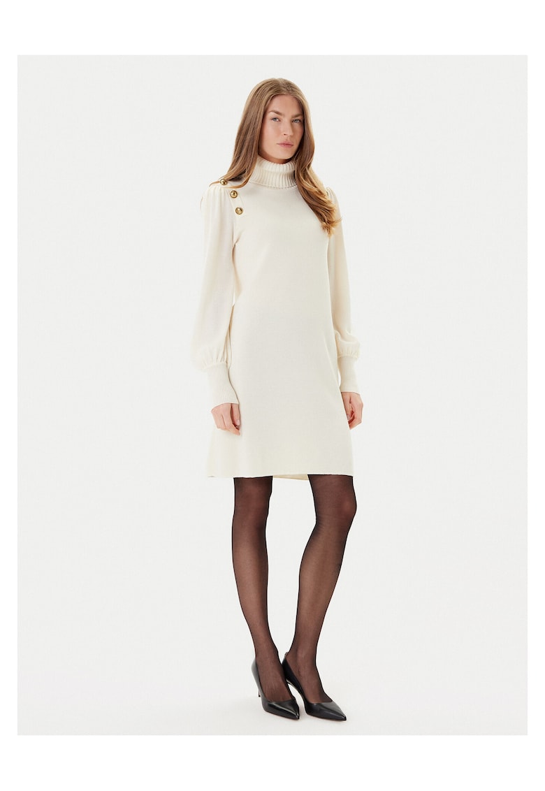 Rochie tricotata de dama bej - fabrica de calitate