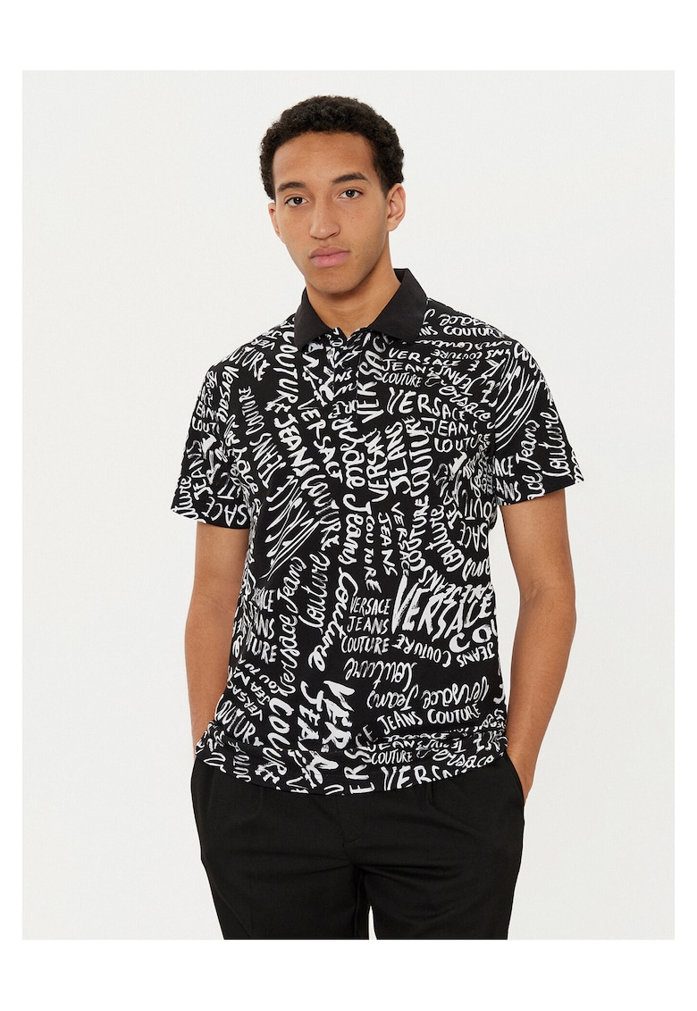Tricou model polo barbati negru - bumbac