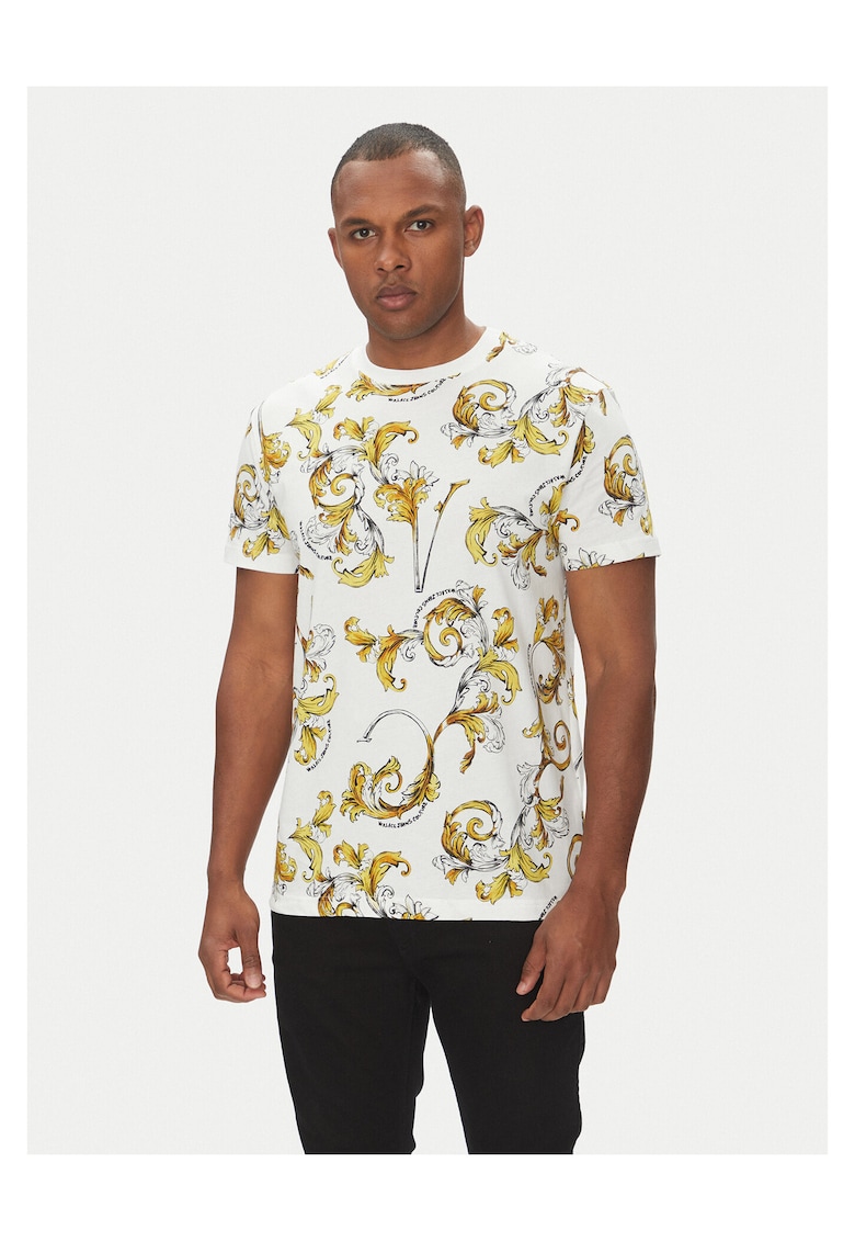 Tricou barbati - alb - din bumbac