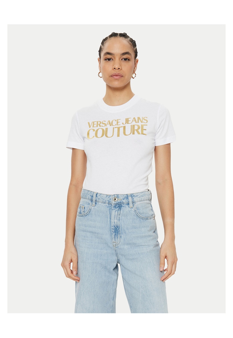 Versace Jeans Couture Tricou de dama alb - bumbac
