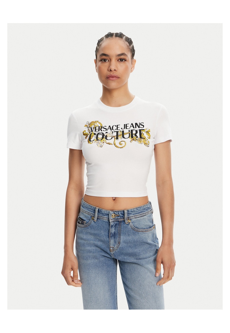 Tricou de dama alb - din bumbac