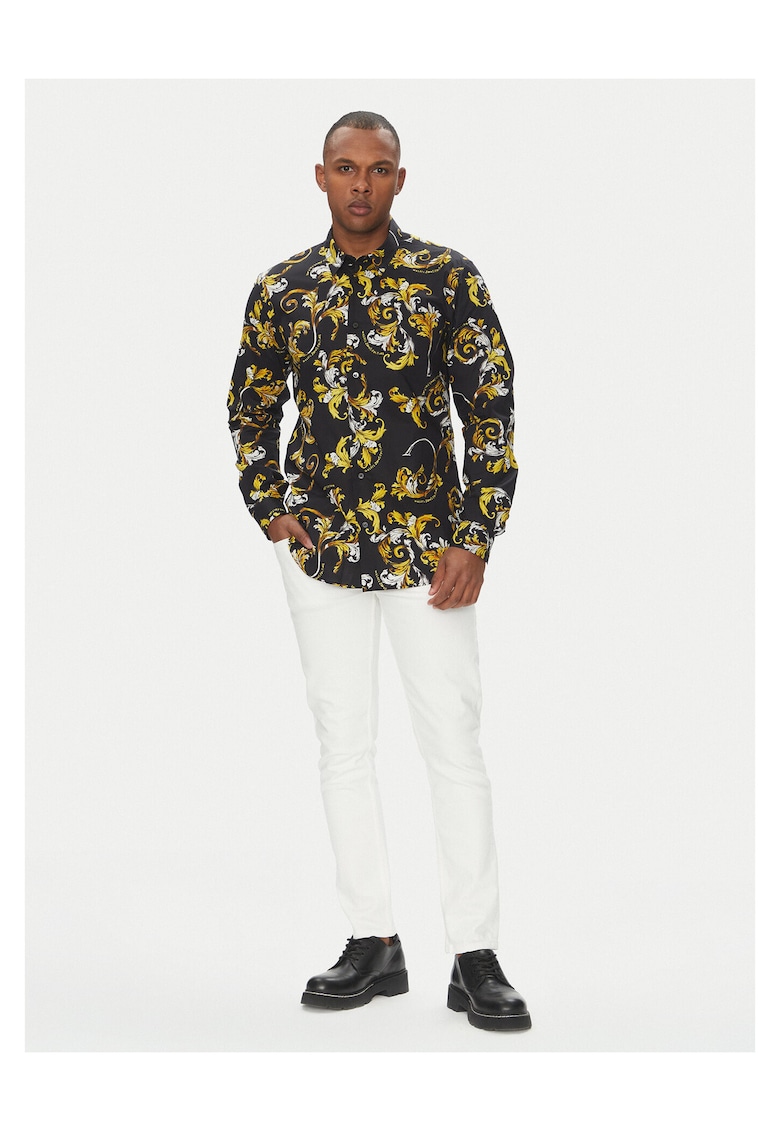 Camasa barbati negru - cu model