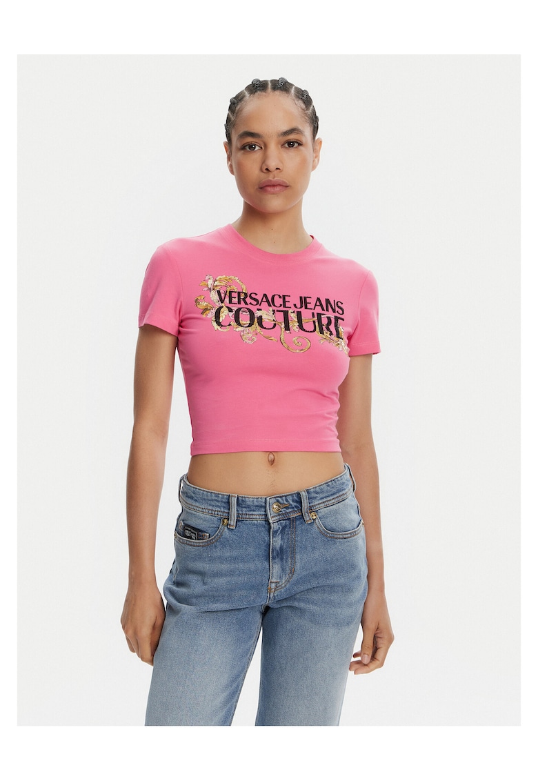 Tricou dama culoarea roz - bumbac