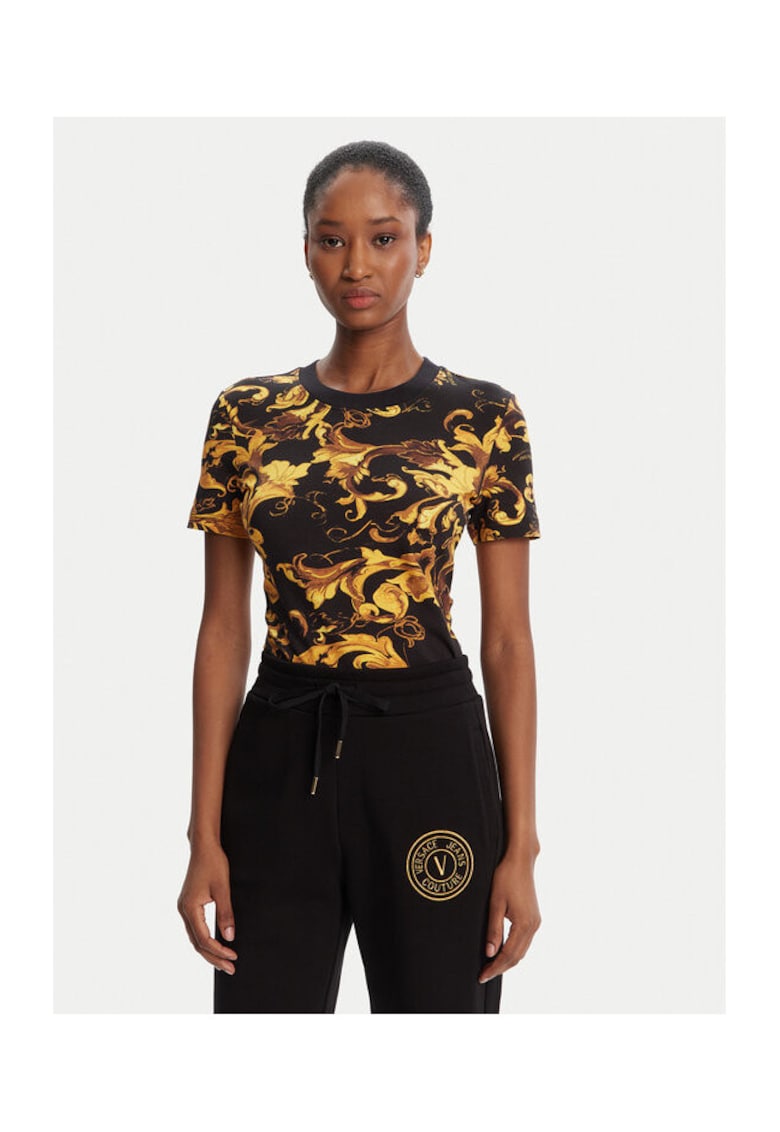 Versace Jeans Couture Tricou dama - Negru/Auriu