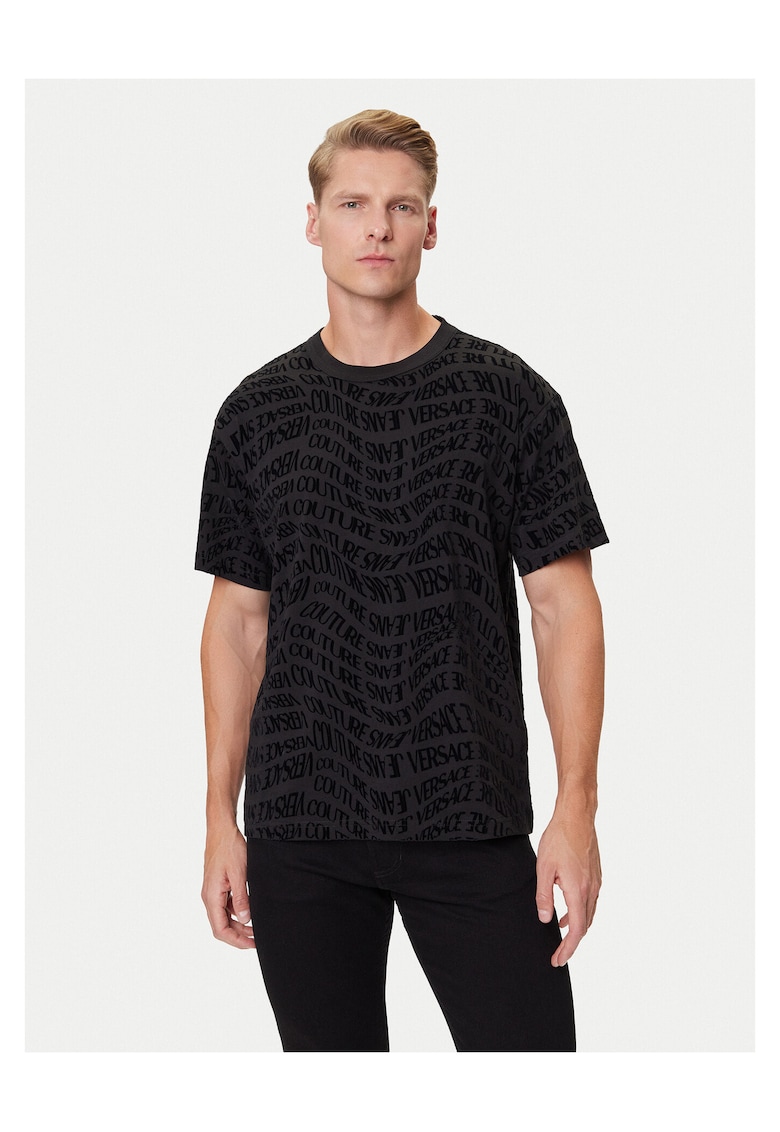 Tricou barbati negru - din bumbac - cu imprimeu