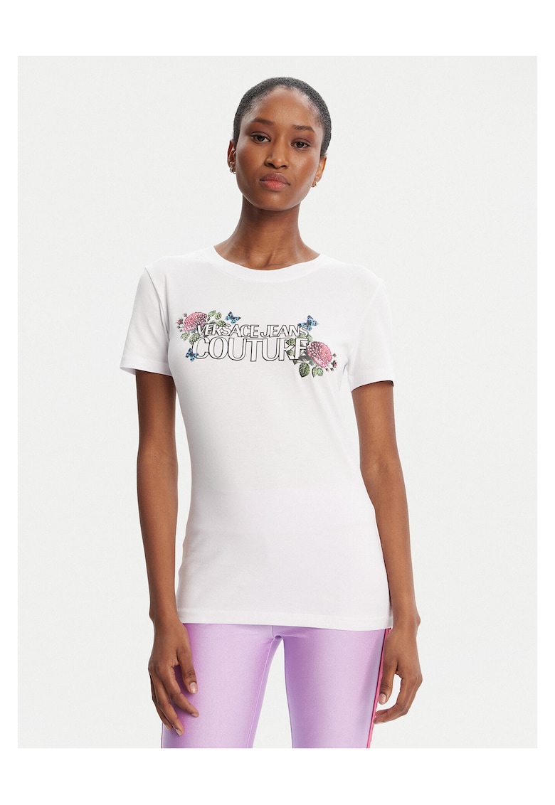 Tricou dama - alb - bumbac