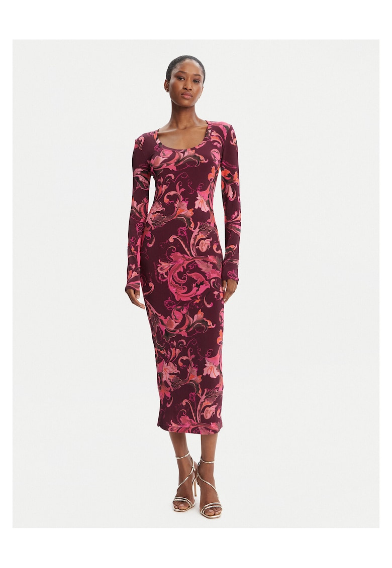 Rochie casual dama bordo