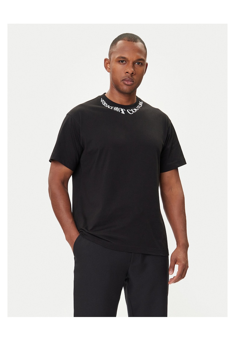 Tricou barbati negru - bumbac - simplu
