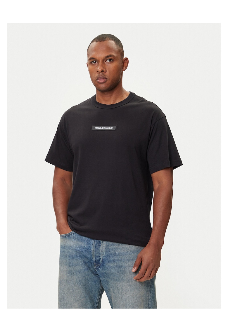 Tricou barbat - negru - bumbac