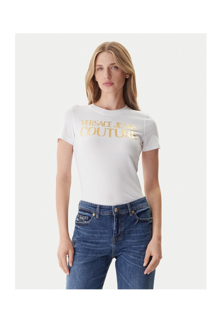 Tricou dama alb - bumbac