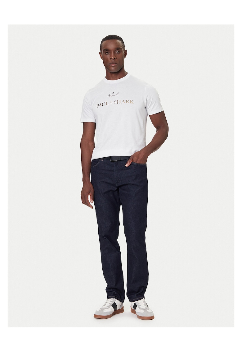 Tricou barbati alb - bumbac