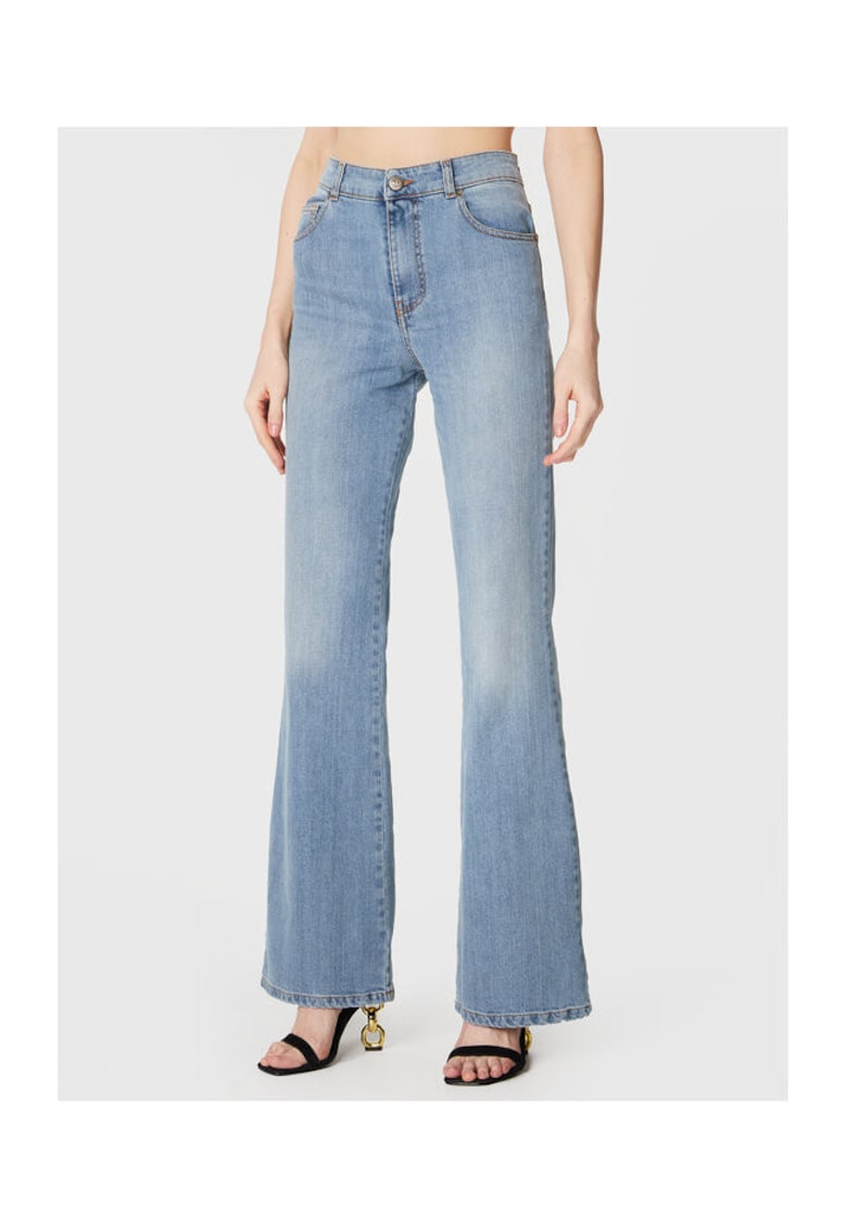 Blugi dama model flared leg - albastru